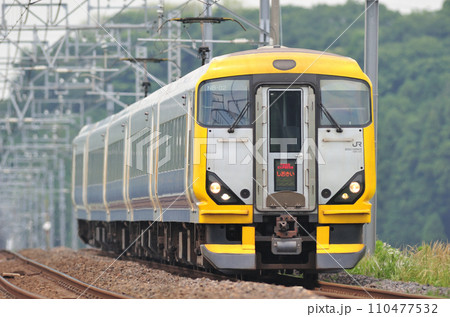 総武本線　佐倉ー物井　JR東日本　E257系500番台　NB-02編成（幕張）　しおさい 110477532