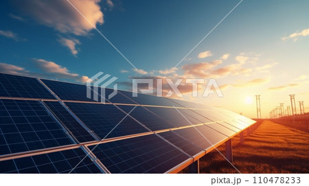 Solar power plant. Alternative source of electricity. Solar farm. Solar power plant. Alternative source of electricity. Solar farm. 110478233