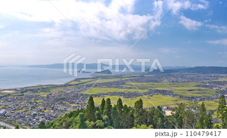 【国分ハイテク展望台からの風景】 (高解像度版) 鹿児島県霧島市国分上野原テクノパーク 110479417