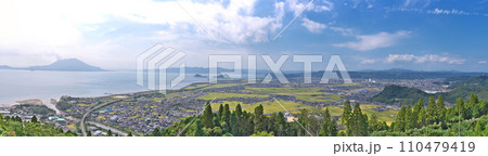 【国分ハイテク展望台からの風景】 (高解像度版) 鹿児島県霧島市国分上野原テクノパーク 110479419