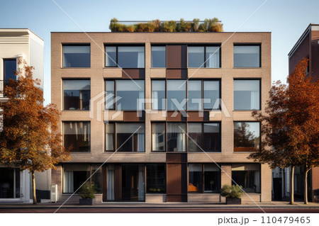 Facade of modern apartment building 110479465