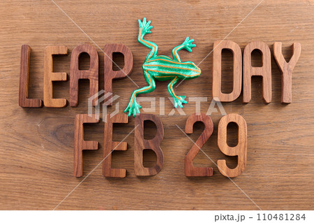 Leap day. Concept for date 29 month February Leap day. Concept for date 29 month February 110481284