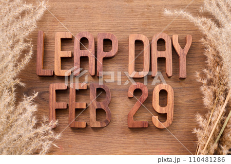 Leap day. Concept for date 29 month February 110481286