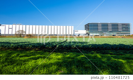 動き出す「1兆円工場」熊本工場建設地 『TSMC』（JASM）台湾積体電路製造 日本(冬)熊本県菊陽 110481725