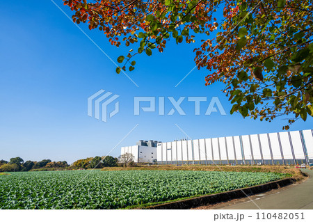 動き出す「1兆円工場」熊本工場建設地 『TSMC』（JASM）台湾積体電路製造 日本(冬)熊本県菊陽 110482051