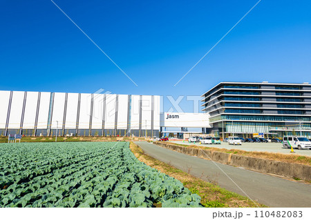 動き出す「1兆円工場」熊本工場建設地 『TSMC』（JASM）台湾積体電路製造 日本(冬)熊本県菊陽 110482083