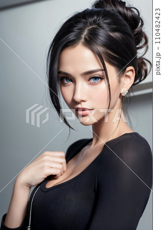 黒髪の女性 110482423