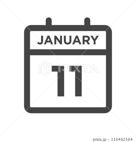 January 11 Calendar Day Or Calender Date Forのイラスト素材 [110482584] - Pixta