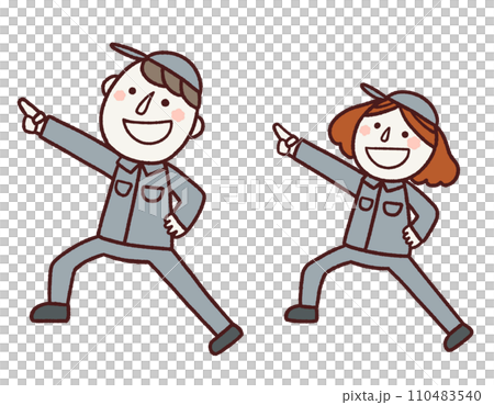 Illustration set of motivated male and female traders 110483540