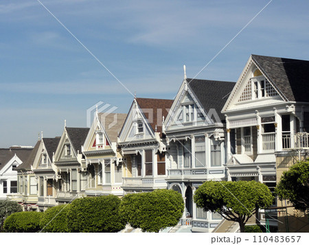 Painted Ladies of San Francisco in California. Painted Ladies of San Francisco in California. 110483657