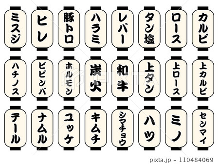 焼肉メニュー　白提灯セット 110484069