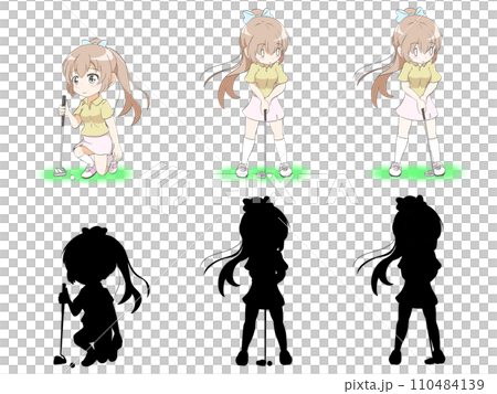 打高爾夫球的女人 4 110484139