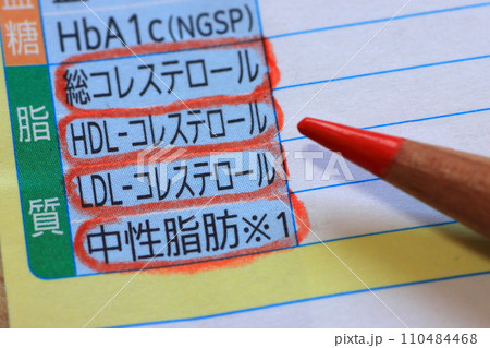 血液検査報告書(脂質・コレステロール) 血液検査報告書(脂質・コレステロール) 110484468