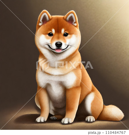 柴犬のイラスト「AI生成画像」のイラスト素材 [110484767] - PIXTA