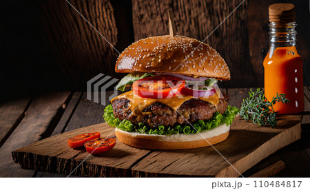 ハンバーガー「AI生成画像」 110484817