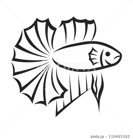 Betta fish Logo template Isolated. Brand Identity. Icon Abstract Vector graphic Betta fish Logo template Isolated. Brand Identity. Icon Abstract Vector graphic 110485382