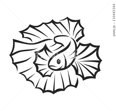 Betta fish Logo template Isolated. Brand Identity. Icon Abstract Vector graphic Betta fish Logo template Isolated. Brand Identity. Icon Abstract Vector graphic 110485384