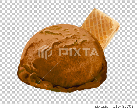 Chocolate ice cream (with wafer) Chocolate ice cream (with wafer) 110486702