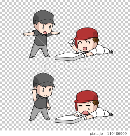 棒球賽跑者判斷圖 2 圖案/男孩 棒球賽跑者判斷圖 2 圖案/男孩 110486909