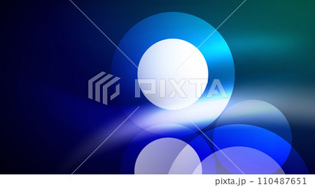 Shiny Light Neon Bubble Circles. Vector illustration For Wallpaper, Banner, Background, Card, Book Illustration, landing page 110487651