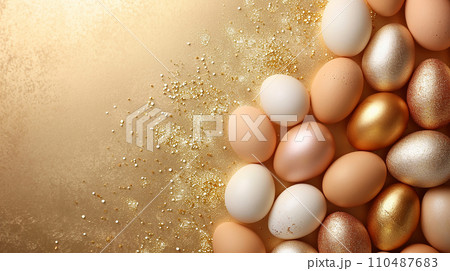 AI art frame made of eggs 卵でできたフレーム 110487683