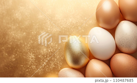 AI art frame made of eggs 卵でできたフレーム 110487685