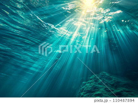 海中の日差し 海中の日差し 110487894