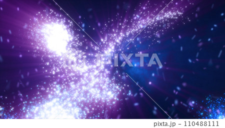 Abstract festive bright background from purple fireworks lines of salutes and fiery sparks Abstract festive bright background from purple fireworks lines of salutes and fiery sparks 110488111