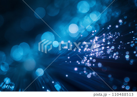 Digital Data Network, Modern Abstract Background with Glowing Optics 110488513