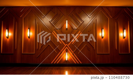 Wood marquetry wall parquet, abstract pattern background, Generative AI Wood marquetry wall parquet, abstract pattern background, Generative AI 110488730