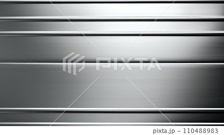Close up of silver object, silver foil metallic wall, abstract texture background, Generative AI illustration 110488983