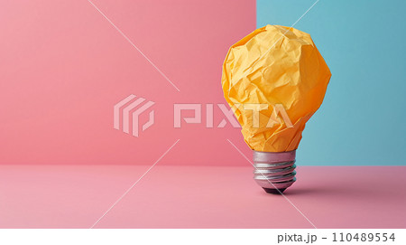 AI Art Light Bulb　電球 110489554