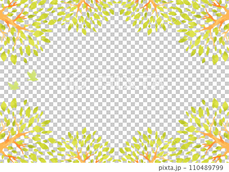 hand drawn wooden frame illustration 110489799