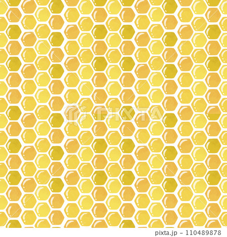 Cute seamless pattern with honey comb Cute seamless pattern with honey comb 110489878