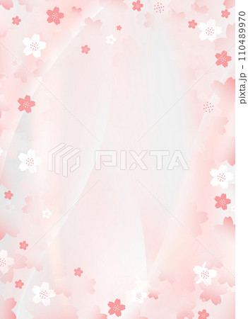 春の桜の季節と高級感な和風背景素材 110489970