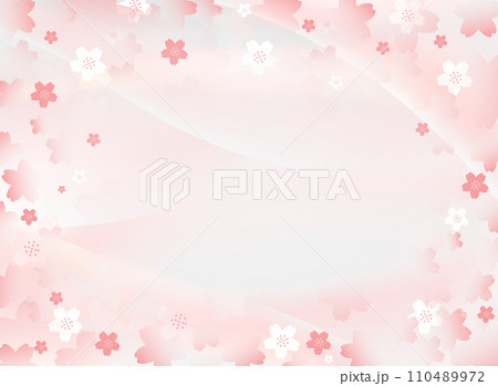 春の桜の季節と高級感な和風背景素材 110489972