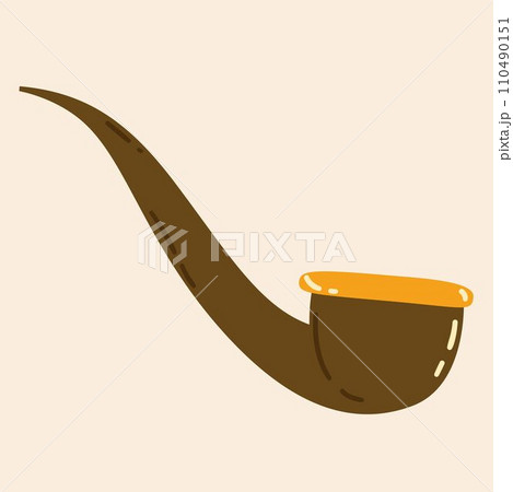 Leprechaun pipe for smoking. Element for St. Patrick's Day. Flat style vector illustration for web, print, stickers 110490151
