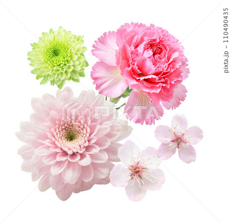 春のピンクの花のアレンジメント（AI生成画像） 110490435
