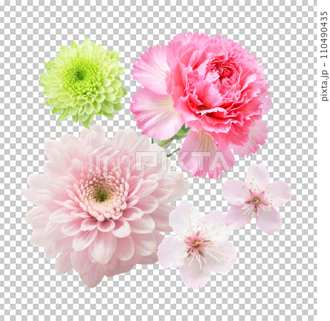 春のピンクの花のアレンジメント（AI生成画像） 110490435