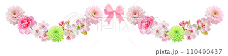 春のピンクの花のアレンジメント（AI生成画像） 110490437