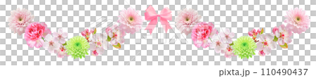 春のピンクの花のアレンジメント（AI生成画像） 110490437