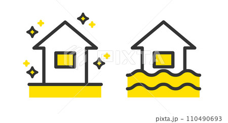 新築住宅と浸水住宅 110490693