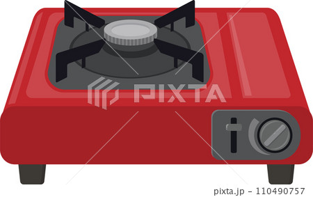 赤いカセットコンロ 赤いカセットコンロ 110490757