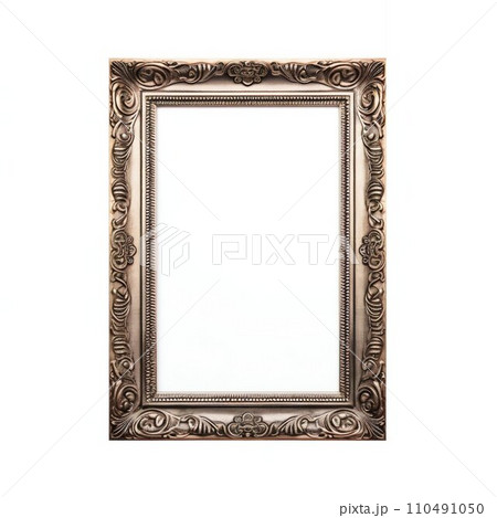 Antique Blank Photo Frame Isolated on White Background. Generative ai 110491050