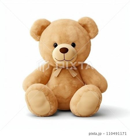Plush Bear Isolated on White Background. Generative ai 110491171