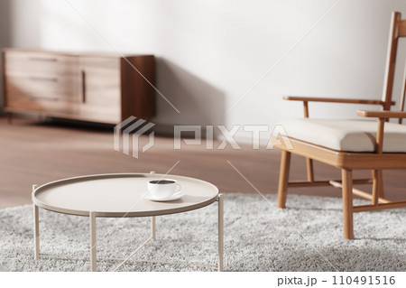 Interior with a warm atmosphere where you can enjoy calm relaxation with bright sunlight shining through. Interior with a warm atmosphere where you can enjoy calm relaxation with bright sunlight shining through. 110491516
