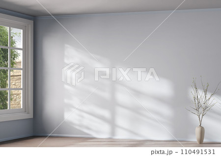 Interior with a warm atmosphere where you can enjoy calm relaxation with bright sunlight shining through. 110491531