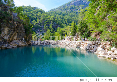 Beautiful view of mountain lake in Goynuk Canyon, Turkey 110491991
