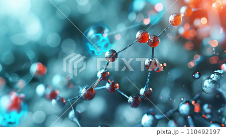 AI-generated content. Science molecule background 110492197