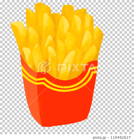 フライドポテト ファーストフード イラスト フライドポテト ファーストフード イラスト 110492627